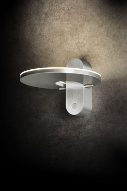 Supernova W applique inclinable à 90° finition aluminium mat 