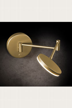 Plano WB wall mounted reading light, in gold