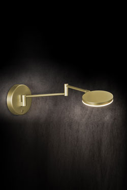 Plano WB wall mounted reading light, in gold - Wall lights by Holtkötter