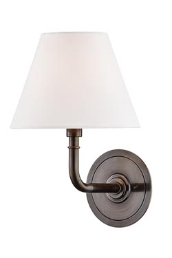 Applique classique en bronze patiné Signature n°1 - Applique by Hudson Valley