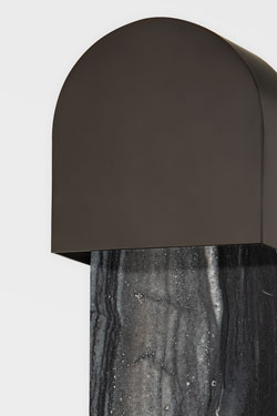 Applique murale en marbre noir brillant Hobart
