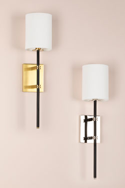 Applique nickel brillant et noire Denise