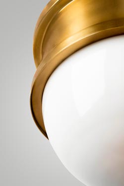 Broomley suspension rétro opale 1 lumière