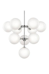 Ashleigh 10-light chandelier in acidic glass - Chandeliers by Hudson Valley