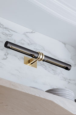 Eclairage pour tableau noir et or Baruch