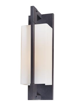 Blade outdoor wall lamp in black wrought iron and opal glass - Exterior wall lights by Hudson Valley