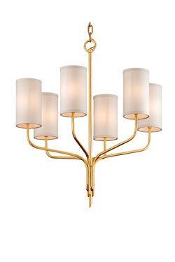 Juniper lustre chandelier doré 6 lumières - Lustre by Hudson Valley