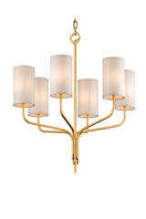 Juniper lustre chandelier doré 6 lumières - Lustre by Hudson Valley