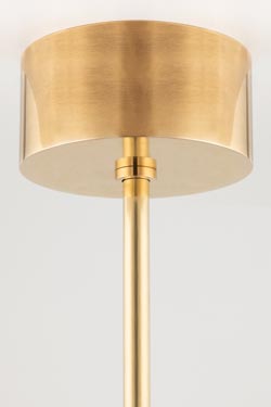 Lustre asymétrique en métal doré Saturn