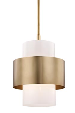 Corinth classic contemporary golden pendant light 28cm
