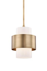 Corinth classic contemporary golden pendant light 28cm - Pendants by Hudson Valley