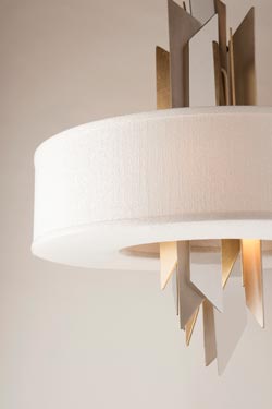 Modernist Art Deco 4-light pendant