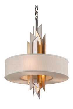 Modernist Art Deco 4-light pendant - Pendants by Hudson Valley