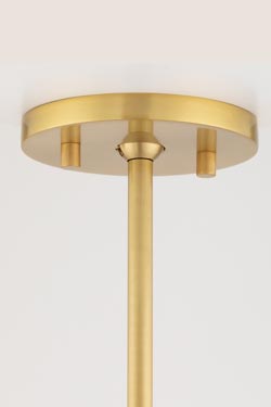 Zara cylindrical pendant in white linen 30cm