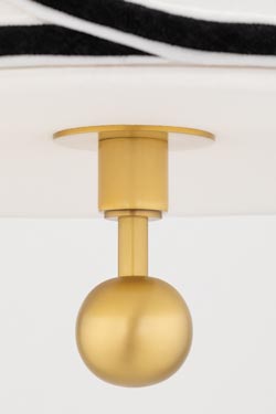 Zara cylindrical pendant in white linen 60cm
