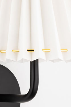 Petite applique plissée noire Demi