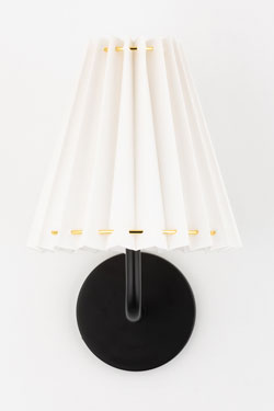Petite applique plissée noire Demi