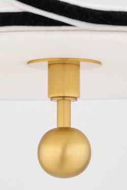 Suspension cylindrique en lin blanc 30cm Zara