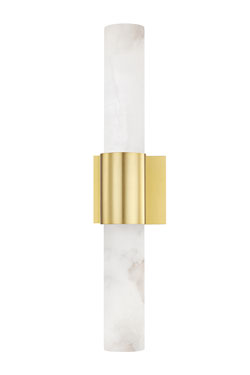 Alabaster and  gold wall light Barkley - Wall lights by Hudson Valley