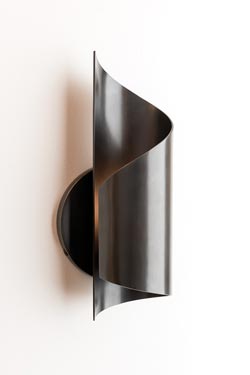 Evie sconce in coiled steel ribbon bronze patina - Wall lights by Hudson Valley