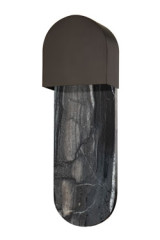 Glossy black marble wall light Hobart - Wall lights by Hudson Valley