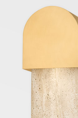 Gold and travertine wall light Hobart