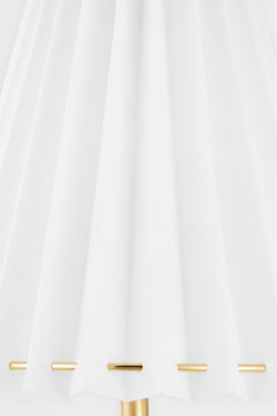 Long gold and white wall lamp Demi