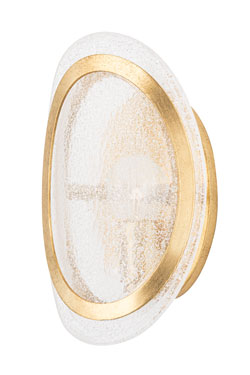 Oval wall lamp in bubble glass Danes - Wall lights by Hudson Valley
