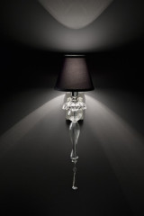 Transparent carved crystal wall lamp for the bathroom - Bathroom lighting by Italamp