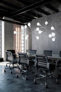 Rami contemporary pendant lamp in glass 9 lights