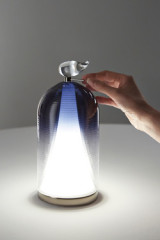 Martina cordless lamp in blue blown glass  - Cordless lamps by Italamp