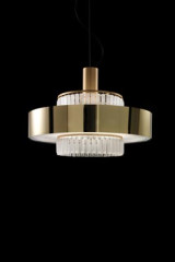 Crono suspension Art déco dorée - Suspension by Italamp