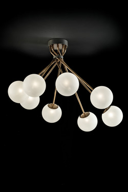 Grand plafonnier design 8 boules en verre TEA - Plafonnier by Italamp