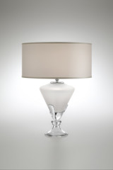 Lampe de table en cristal blanc et transparent - Lampe de table by Italamp