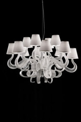 Lustre en verre transparent 12 lumières BOA - Lustre by Italamp