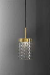 Quarzo suspension contemporaine avec diffuseur en cristal - Suspension by Italamp