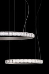 Suspension anneau argent satiné AURA 70cm  - Suspension by Italamp