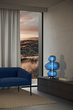 Blue crystal table lamp Nube