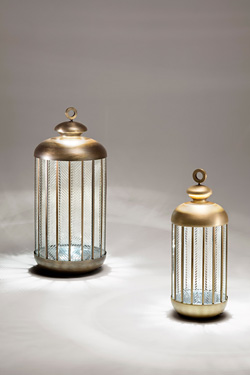 Golden bronze lantern lamp Fata Morgana small model