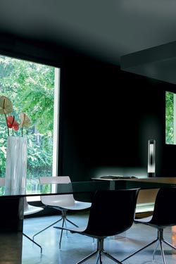 Gradient table lamp glass cylinder white gradient