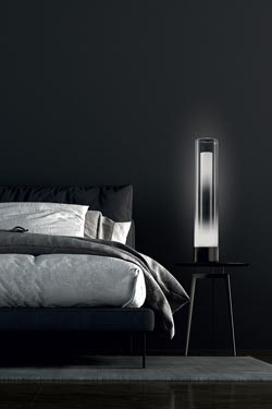 Gradient table lamp glass cylinder white gradient