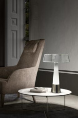 Teco contemporary table lamp in glass and titanium - Table lamps by Italamp