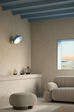 Aurora retro round wall light pink