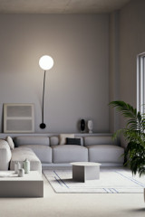 Filo large wall light in black metal and blown glass - Wall lights by Italamp
