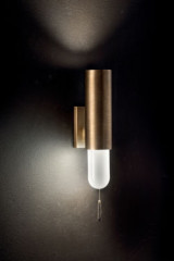 Wall lamp in aged bronze and white satin glass Lucrezia - Wall lights by Italamp