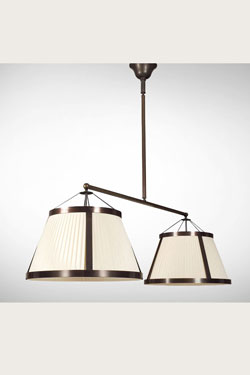 2-light pendant lamp in antique bronze Sartre - Pendants by Jacques Garcia
