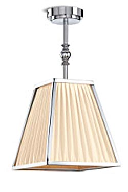 New Dessais pendant in pyramid shape chrome and ivory silk - Pendants by Jacques Garcia