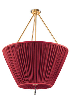 Red and gold pendant lamp Cocotte 