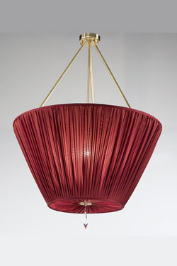 Red and gold pendant lamp Cocotte  - Pendants by Jacques Garcia