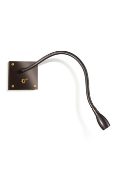 Bedside reading light with flexible arm in antique bronze OhLaLa - Wall lights by Jacques Garcia
